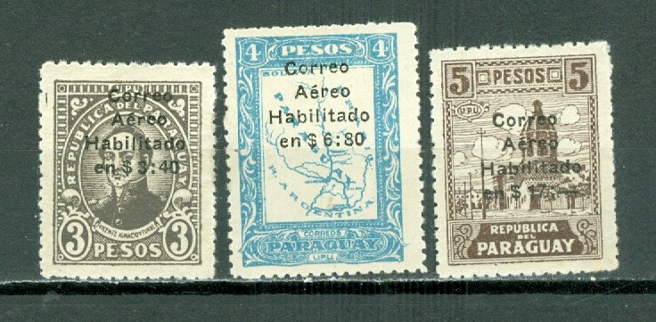 PARAGUAY AIR #C4-C6...SET...MINT...$13.50