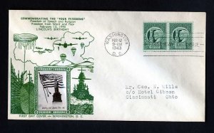 # 908 First Day Cover addressed with Crosby cachet dated 2-12-1943