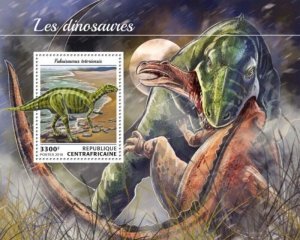 Central Africa - 2018 Dinosaurs on Stamps - Souvenir Sheet - CA18412b