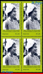 3386 BRAZIL 2018 UNITED KINGDOM, RECOLLECTION QUEEN ELIZABETH II,  BLOCK MNH