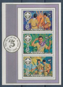 [116551] Aitutaki 1983 75 Years of Scouting Jamboree Souvenir Sheet MNH