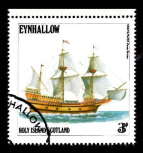 Eynhallow Scotland Holy Island 3p Ship Boat Transport Flags, 1978