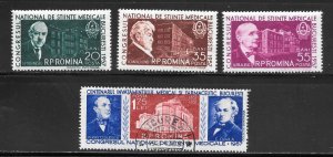 Romania Scott 1149-52 Used/Unused H - 1957 Medical Science Congress - SCV $2.75