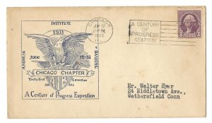 1933 Bank of Chicago, Century of Progress FDC. #387 of 500 produced (24338)