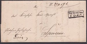 GERMANY 1860 Folded official wrapper ex FREYSTADT........................a3175