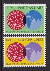 United Nations Geneva  #74-75  MNH  1978    smallpox  eradication