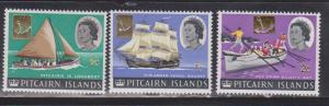 PITCAIRN ISLANDS Scott # 72-4 MH - QEII & Ships New Value In Cents