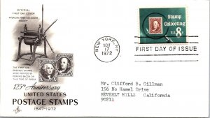 FDC 1972 SC #1474 Artcraft Cachet - New York, Ny - Single - J1878