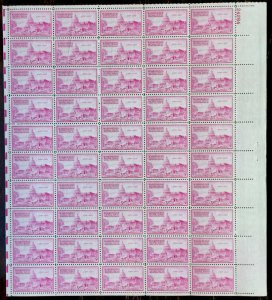 US Stamp - 1950 Washington Capitol - 50 Stamp Sheet - Scott #992