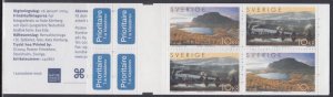 SWEDEN Sc # 2479.1 MNH BOOKLET of 2 DIFF X 2 STAMPS - EUROPA 2004, MOUNTAINS