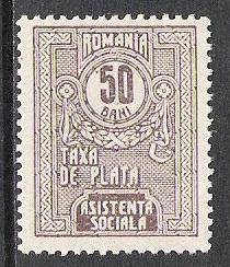 Romania #RAJ19 Postal Tax Due MH