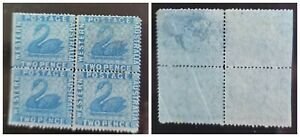 O) 1861 WESTERN AUSTRALIA, SWAN SCT 21 2p blue, PERF. 15.  SMALL CREASES, XF