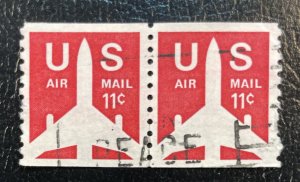 US #C82 Used Pair - Airmail 11c 1971