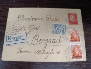 Yugoslavia 1951 Croatia, uprated 3 din. Tito stationery, Zagreb to Beograd