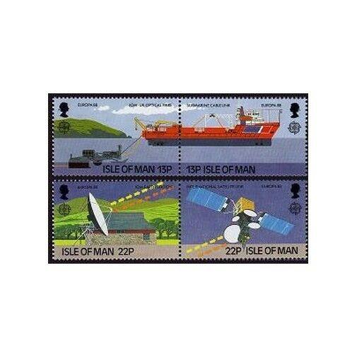 Isle of Man 363-366a,MNH.Michel 367-370. EUROPE CEPT-1988.Telecommunication.