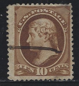 Scott # 161  Lot E237  10c Jefferson  brown  Used