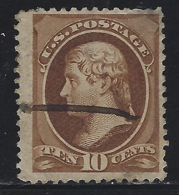 Scott # 161  Lot E237  10c Jefferson  brown  Used