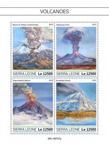 SIERRA LEONE - 2019 - Volcanoes - Perf 4v Sheet - Mint Never Hinged