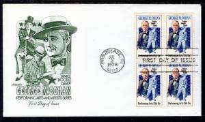 US 1756 George Cohan Block of Four Artmaster U/A FDC