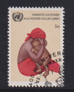 United Nations Vienna  #56 cancelled  1985  child survival 6s