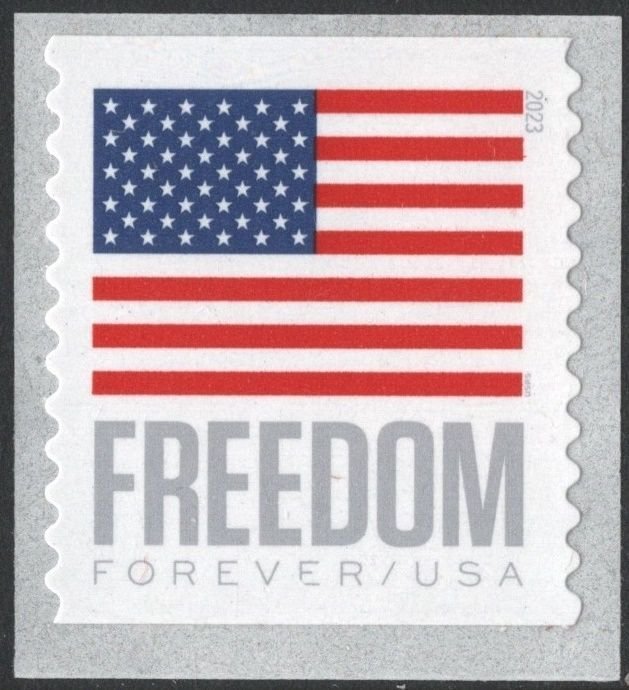 SC#5789 (Forever) Freedom U.S. Flag Coil Single: BCA, 3K Roll (2023) SA