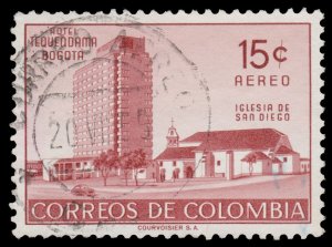 AIRMAIL STAMP FROM COLOMBIA 1955. SCOTT # C273. USED. # 3