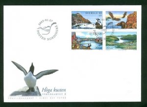 Sweden FDC Cachet 2005. The High Coast World Heritage 6. Eagles