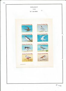 GRUNAY- 1982 - Birds - Sheets - Mint Light Hinged - Private Issue