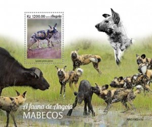 Angola - 2019 Cape Wild Dogs - Stamp Souvenir Sheet - ANG190217b