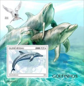 Guinea-Bissau - 2021 Rough-toothed Dolphin - Stamp Souvenir Sheet - GB210605b2