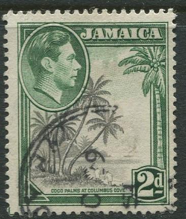 Jamaica -Scott 119 - KGVI Definitive -1938 - Used - Single 2p Stamp