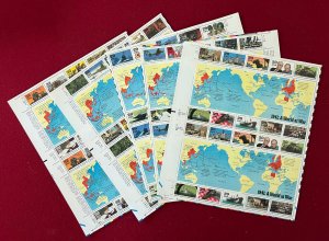 US Scott 2559, 2697, 2765, 2838, 2981  WWII Set of 5 Sheets of 20 MNH
