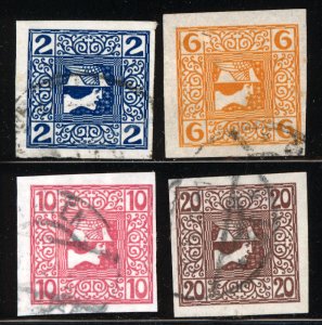 Austria 1908 P15-18 used