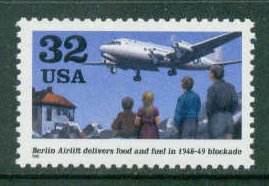 3211 32c Berlin Airlift Fine MNH Plt/4 LL B1111 F04492