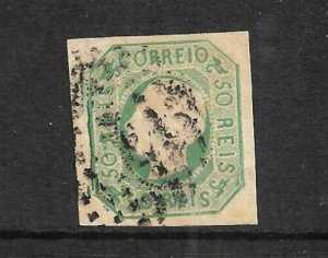 PORTUGAL 1862-64  50r  KL  IMPERF   FU SG 32 