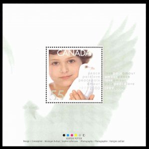 1999 Canada  - MNH VF - Souvenir Sheet - Millennium Issues (Peace) #  Sc 1813i