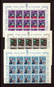 Luxembourg 1965 Welfare Blocks MNH (90 Stamps) Hux 930