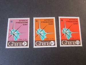 Ghana 1962 Sc 112-4 set MNH