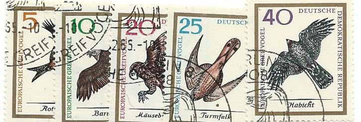 Germany-DDR #800-804 Birds (CTO) CV$1.05