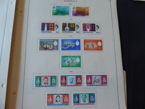 Dominica 1937-1972 Mint Stamp Collection on Scott International Alb Pgs