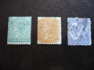 Stamps - South Australia - Scott# 105-107 - Used Part Set of 3 Stamps