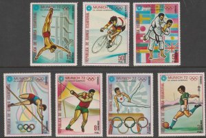 EQUATORIAL GUINEA - 1972 - Munich Olympics - Perf 7v Set #4 - MNH