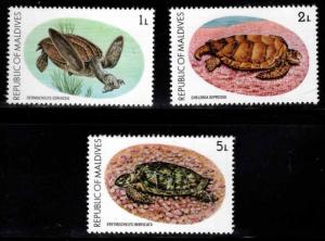 Maldive Islands Scott 861-863 Trutle stamps