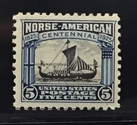 US #621 MLHOG VF - Norse American Centennial 5c SCV $20