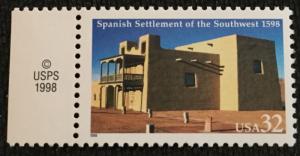 US #3220 MNH Single Spanish Settlement Espanola NM SCV $.65