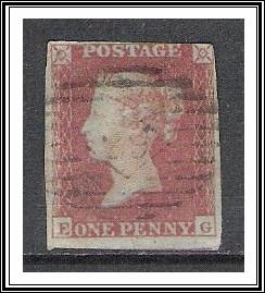 Great Britain #3f (EG) Penny Red Used