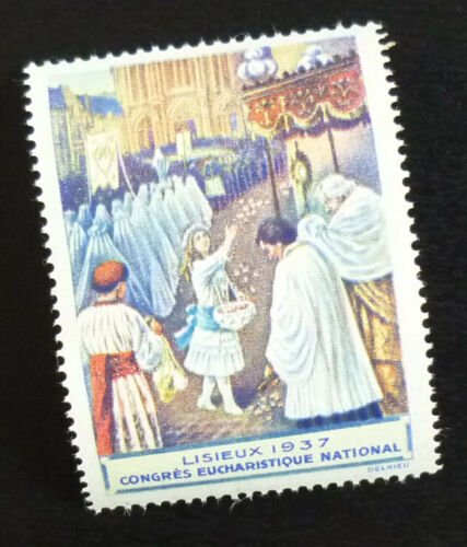Poster Stamp Cinderella - France Lisieux National Eucharistic Congress US 139 