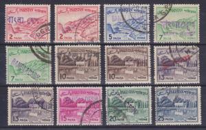 Bangladesh, Pakistan Sc 130/136 used 1961-70 Definitives w/ Local Ovpts, 12 diff