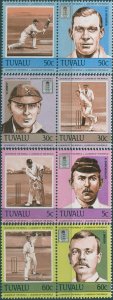 Tuvalu 1984 SG281-288 Cricketers set MNH