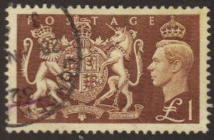 Great Britain #289 used ?£1 high value
